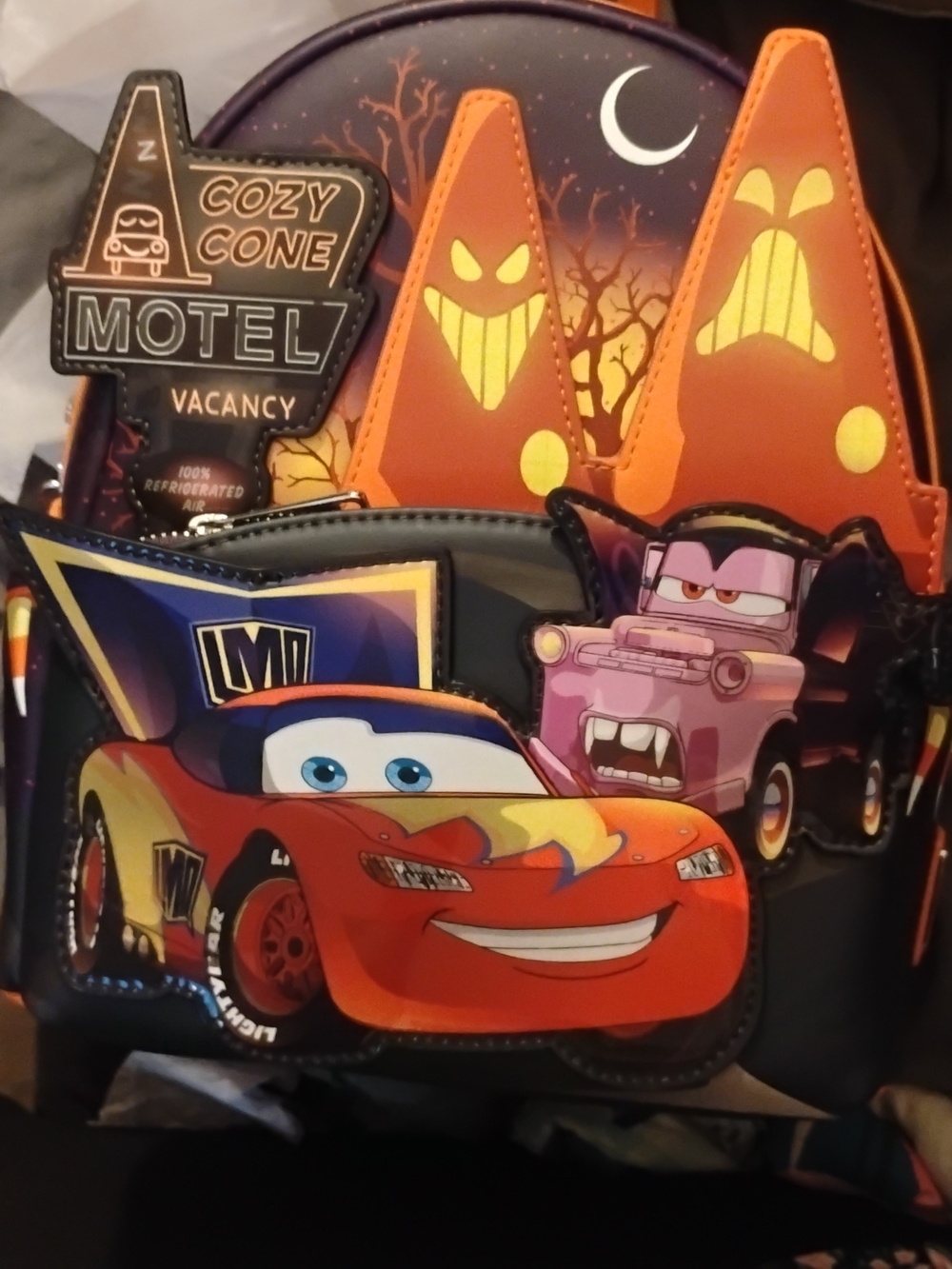 Loungefly Pixar Cars Glow In The Dark Mini Backpack BoxLunch Exclusive/Misprint